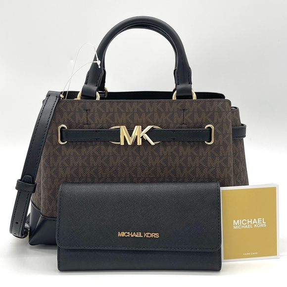 Michael Kors Reed Small Satchel Crossbody Bag & Trifold Wallet - Picture 3 of 12
